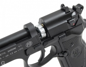 Пневматический пистолет Umarex Beretta M92 FS (никель+дерево)