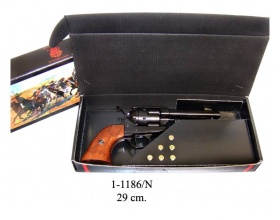 ММГ макет Револьвер Кольт 45 калибра 1873 года армейский, DENIX DE-1-1186-N (с патронами)