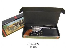 ММГ макет Револьвер Кольт 45 калибра 1873 года кавалерийский, DENIX DE-1-1191-NQ (с патронами)