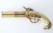 ММГ макет кремневый пистолет с 2-мя стволами, Франция XVIII в, DENIX DE-1305