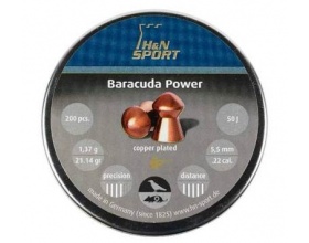 Пули H&N Baracuda Power 5,5мм, омедненные, 1,37 гр. (200 шт.)