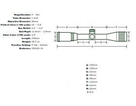 Прицел оптический LEAPERS 4-16x50 AO, подсв. 36 цв. (SCP-U4165AOIEW) 